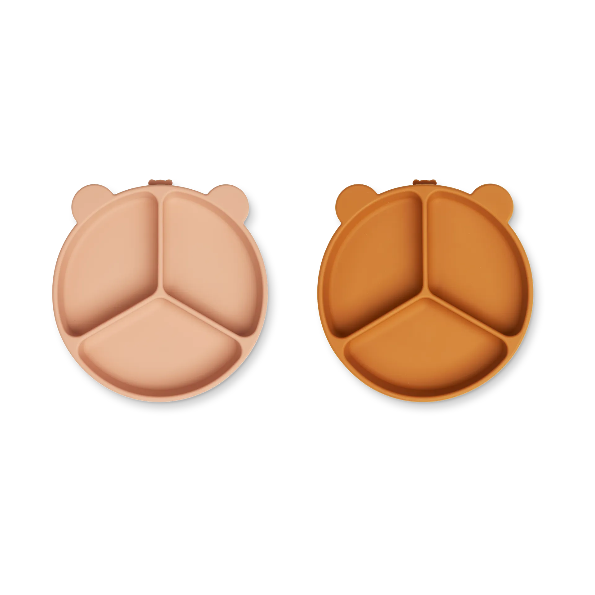 Stacy divided children's plate 2-pack, Mustard-tuscany rose mix Liewood