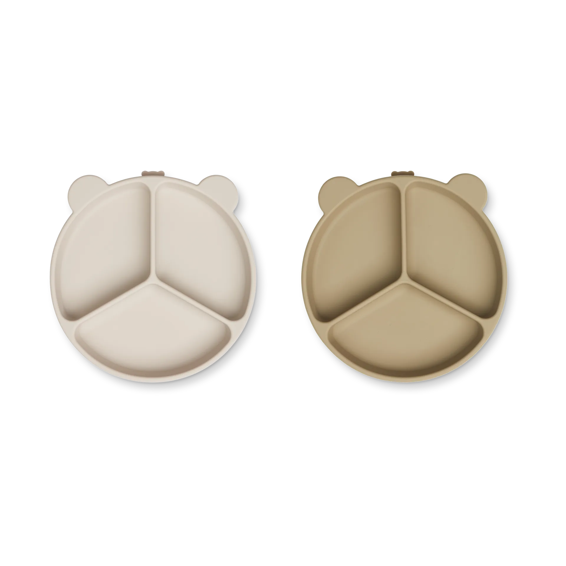 Stacy divided children's plate 2-pack, Sandy-Oat Liewood