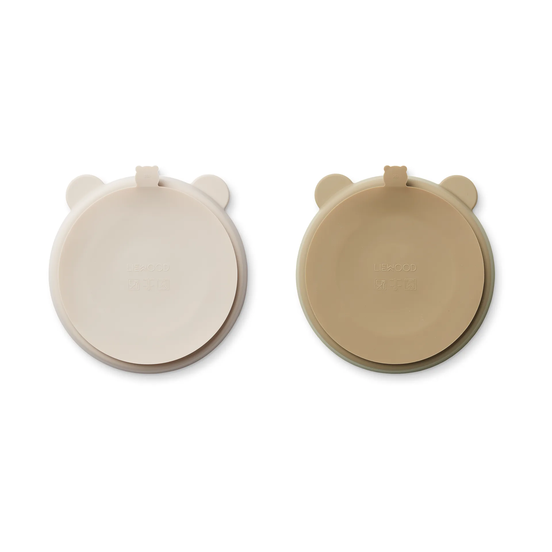 Stacy divided children's plate 2-pack, Sandy-Oat Liewood