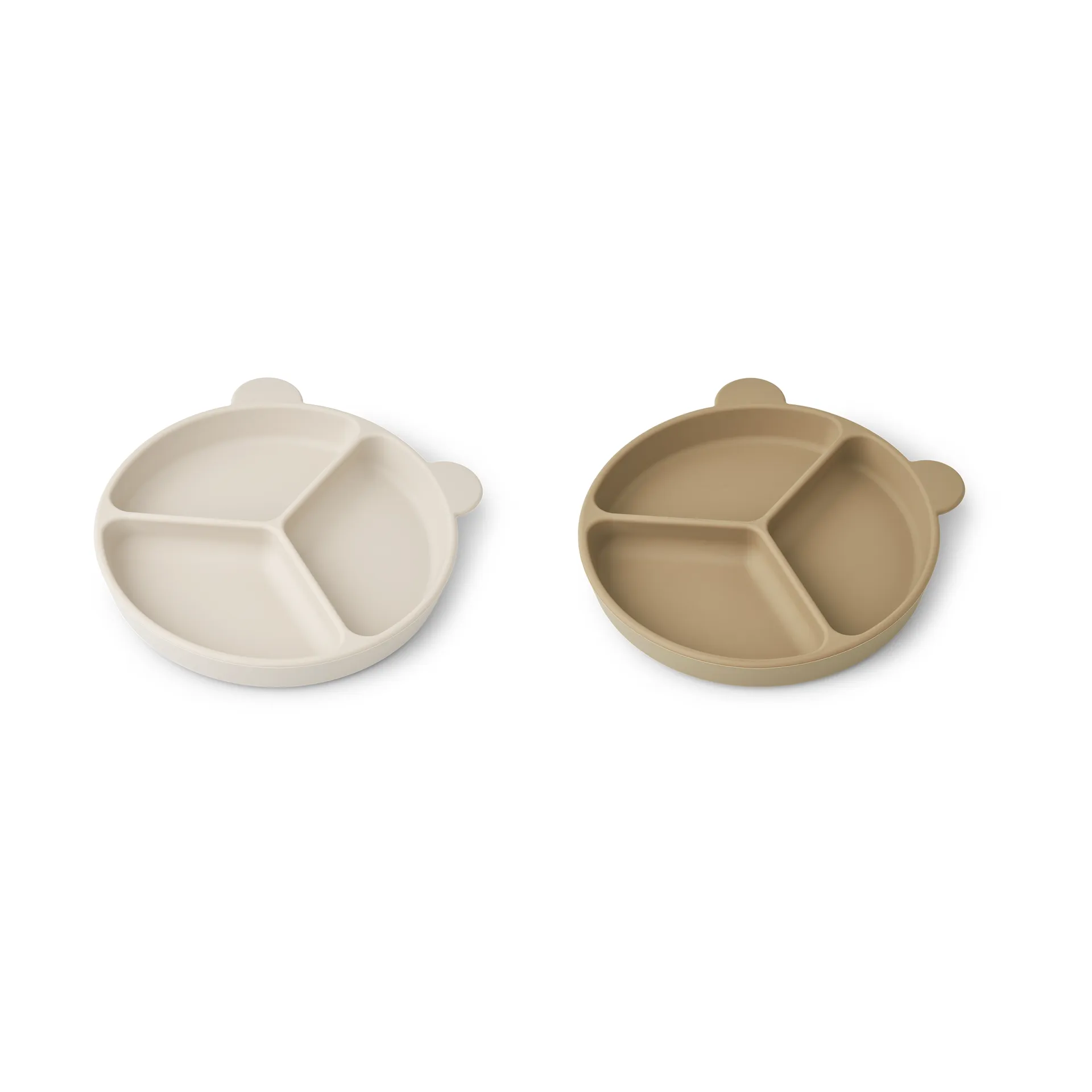 Stacy divided children's plate 2-pack, Sandy-Oat Liewood