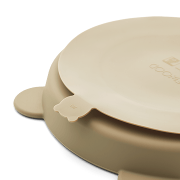 Stacy divided children's plate 2-pack - Sandy-Oat - Liewood