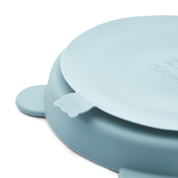 Stacy divided children's plate 2-pack, Sea blue-Whale blue Liewood