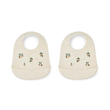 Tilda bib silicone 2-pack - Peach-Sea shell mix - Liewood