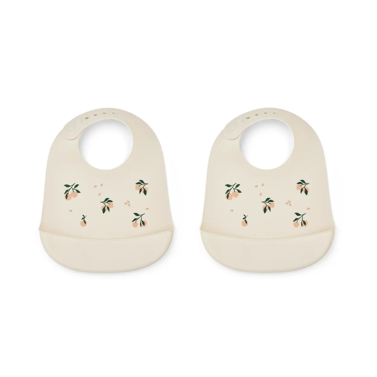 Liewood Tilda bib silicone 2-pack Peach-Sea shell mix