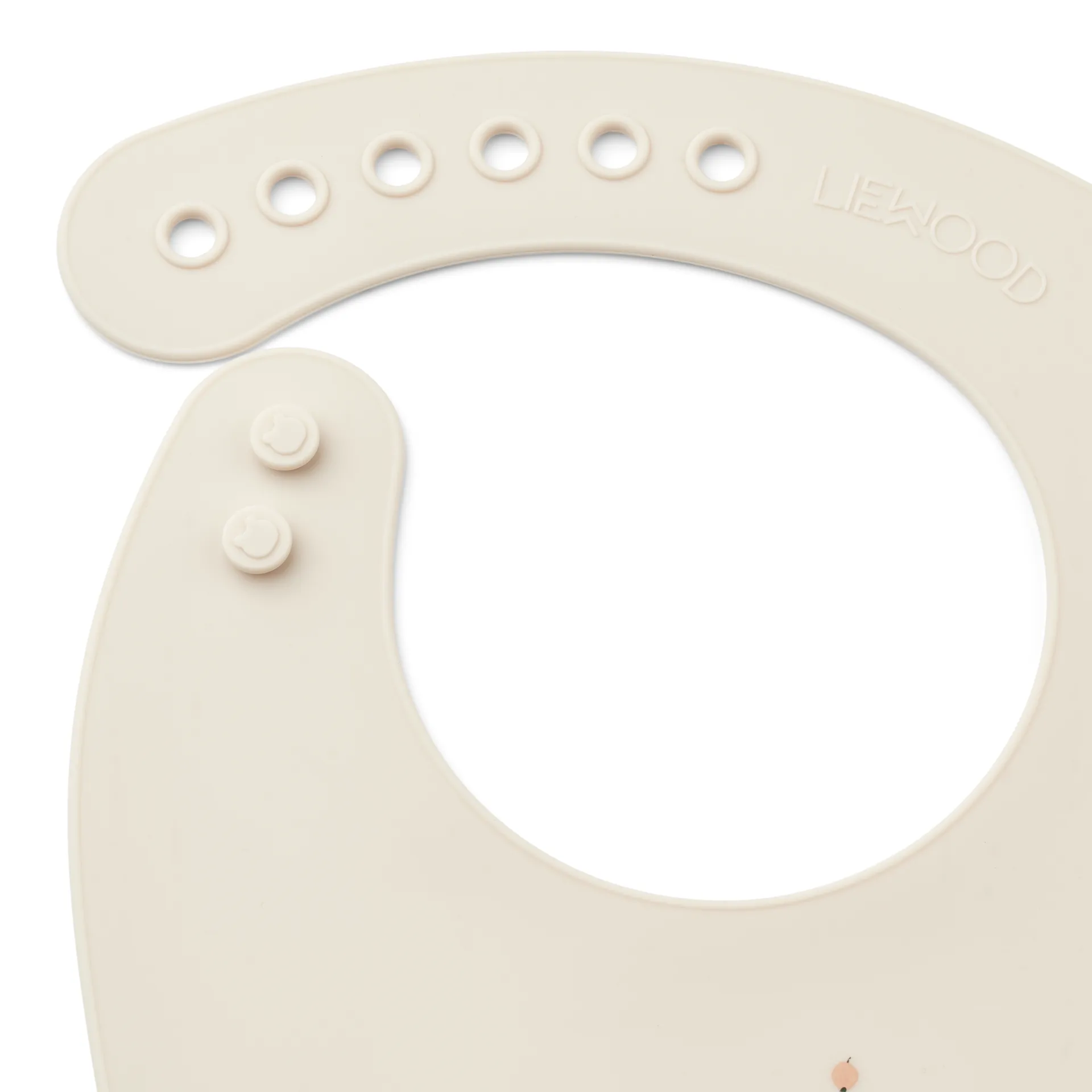 Tilda bib silicone 2-pack, Peach-Sea shell mix Liewood