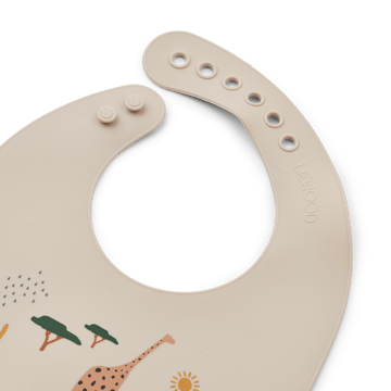 Tilda bib silicone 2-pack - Safari sandy mix - Liewood