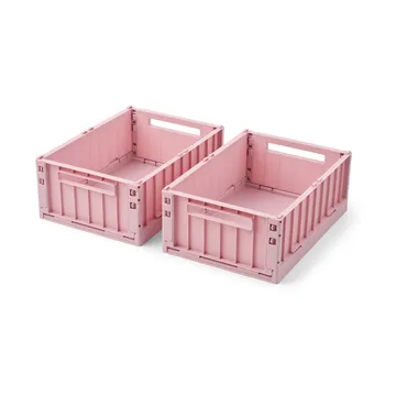 Weston storage box - Rose blush, M, 2-pack - Liewood