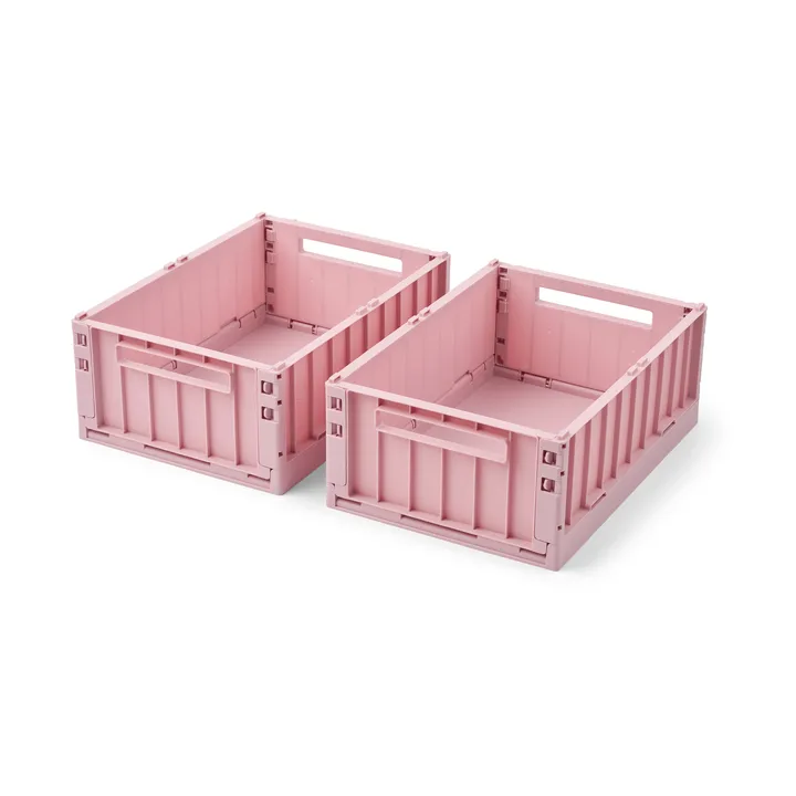 Weston storage box - Rose blush, M, 2-pack - Liewood