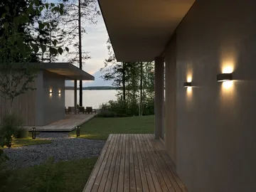 Linea W2 wall lamp switch tune - Black, 7x30 cm - Light-Point