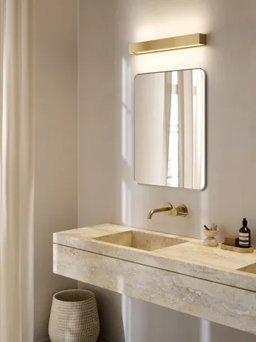 Linea W3 wall lamp switch tune - Brass, 7x60 cm - Light-Point