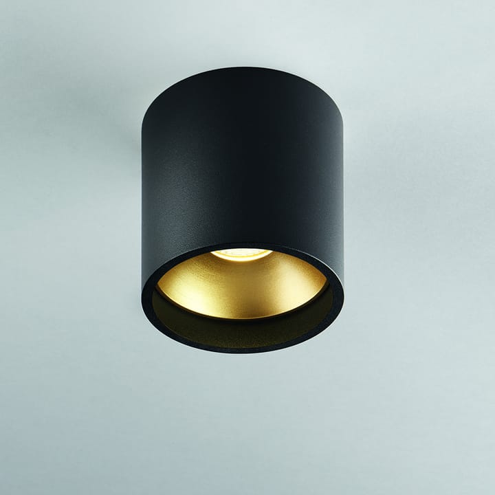 Solo Round spotlight - Black/gold, 3000 kelvin - Light-Point