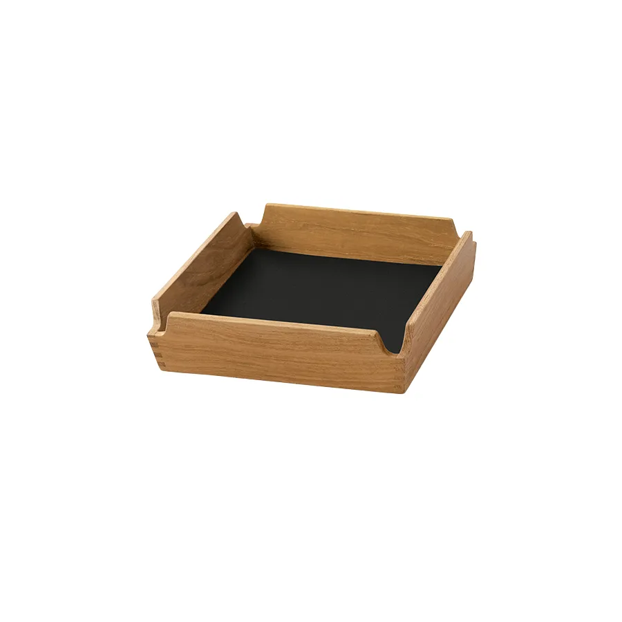 Airy Nupo tray, Black ink-teak, mini LIND DNA