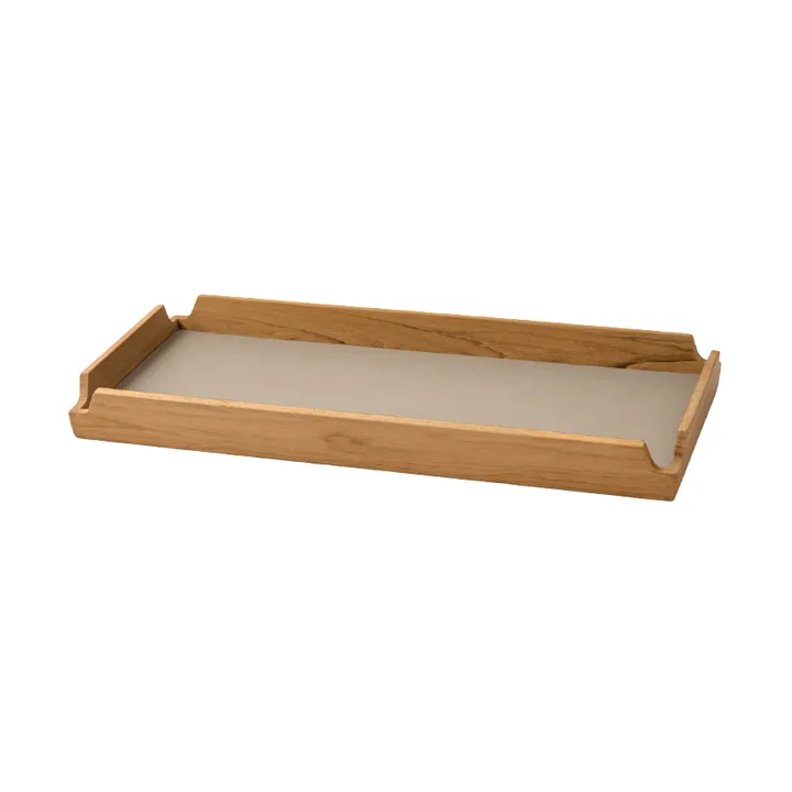 Airy Nupo tray - Clay brown-teak, slim - LIND DNA
