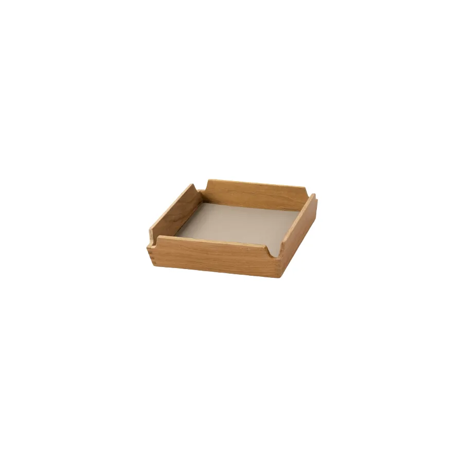Airy Nupo tray, Clay crown-teak, mini LIND DNA