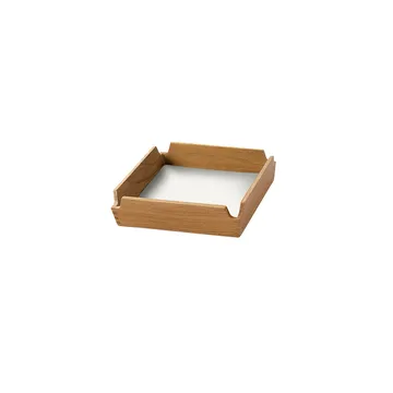 Airy Nupo tray - Pure white-teak, mini - LIND DNA