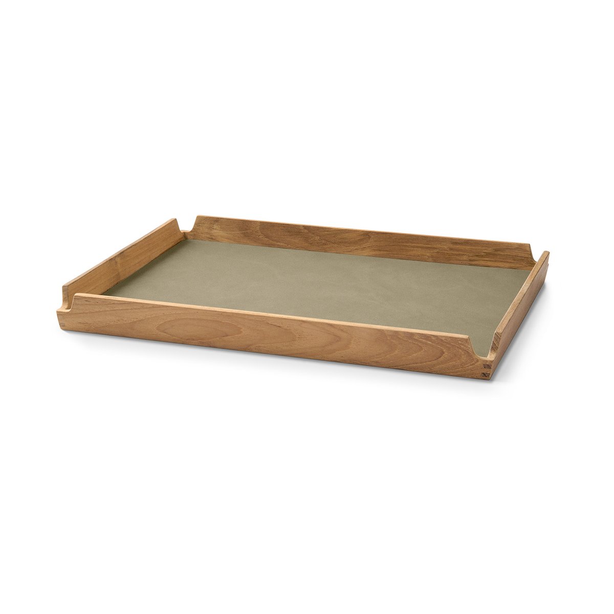 LIND DNA Airy teak tray square M Nupo herbal dust | Scandinavian Design | Trays | Beige