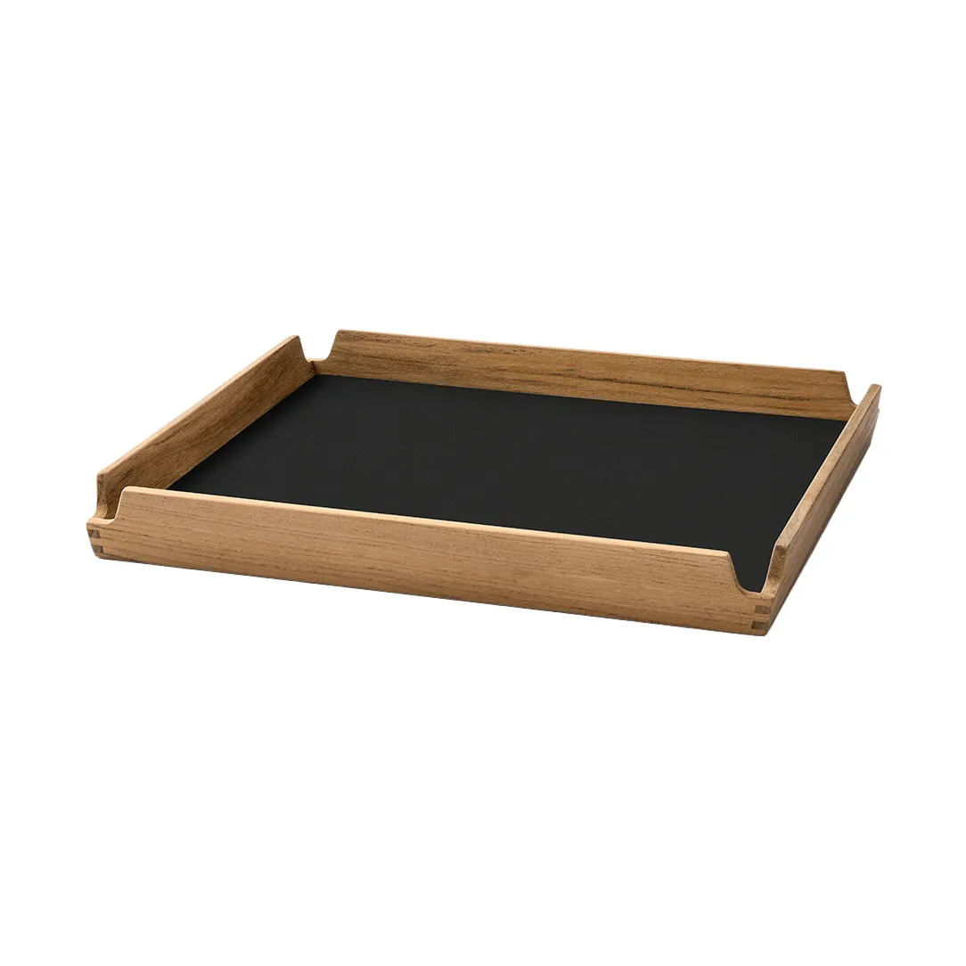 Airy teak tray square S, Nupo black ink LIND DNA
