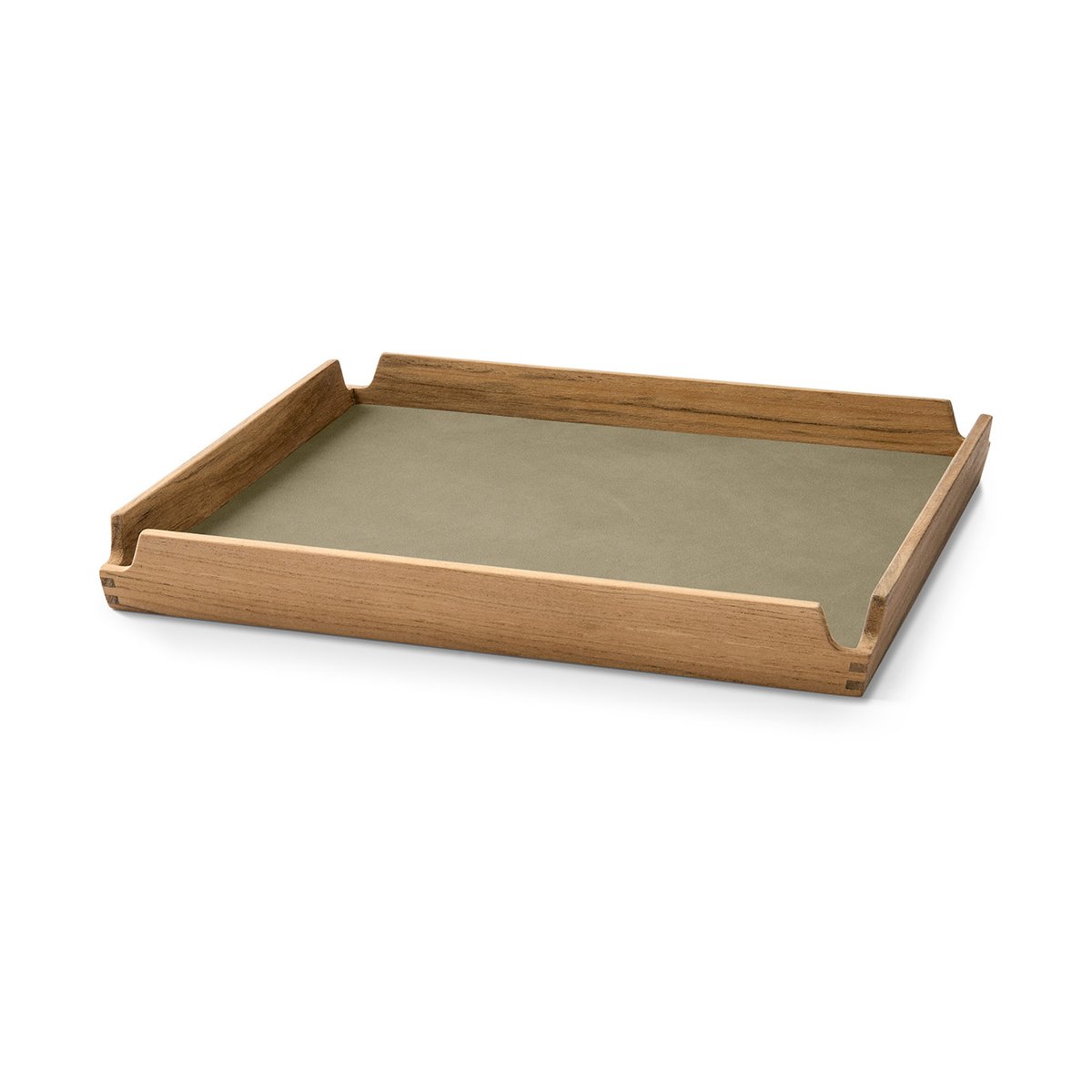 LIND DNA Airy teak tray square S Nupo herbal dust | Scandinavian Design | Trays | Beige