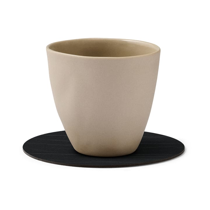 Buffalo coaster reversible circle 1 pcs, black-nature LIND DNA