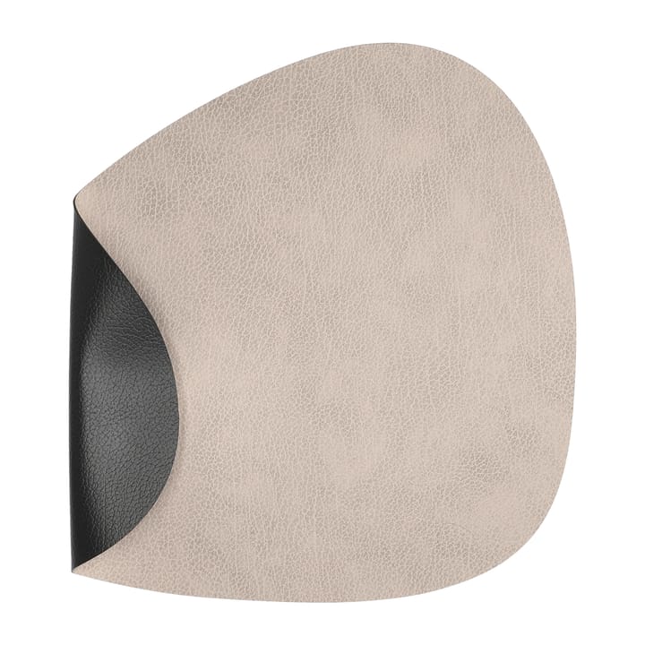 Bull placemat reversible curve L 1 pcs - Warm grey-black - LIND DNA