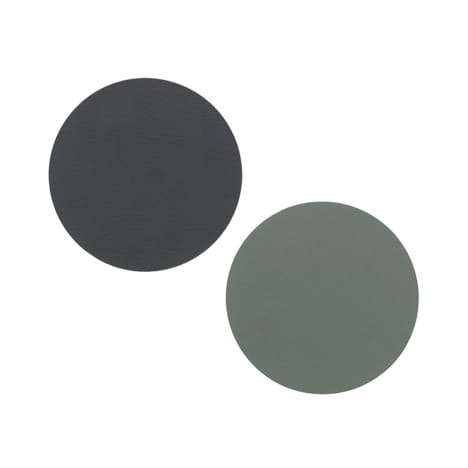 Cloud-Nupo coaster reversible circle 1 pcs - anthracite-pastel green - LIND DNA