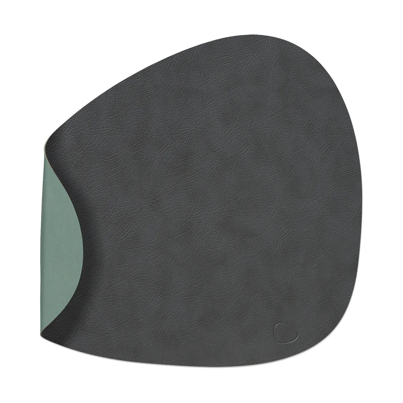 Cloud-Nupo placemat reversible curve L 1 pcs, anthracite-pastel green, 44x37 cm LIND DNA