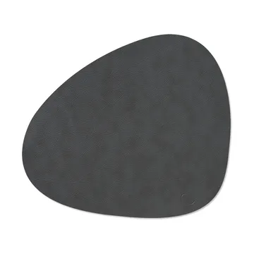 Cloud-Nupo placemat reversible curve L 1 pcs - anthracite-pastel green, 44x37 cm - LIND DNA