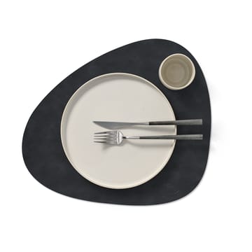 Cloud-Nupo placemat reversible curve L 1 pcs - Black-metalic - LIND DNA