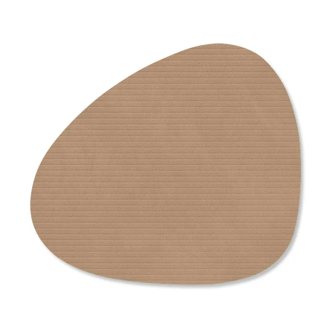 LIND DNA Corduroy coaster curve Nougat | Scandinavian Design | Coasters | Brown