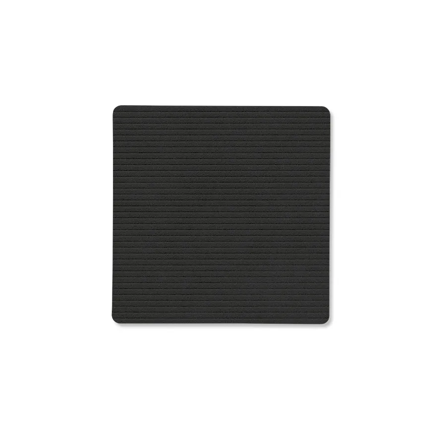 Corduroy coaster square, Black ink LIND DNA