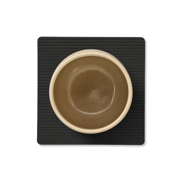 Corduroy coaster square, Black ink LIND DNA