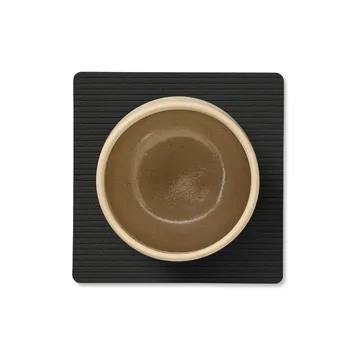 Corduroy coaster square - Black ink - LIND DNA
