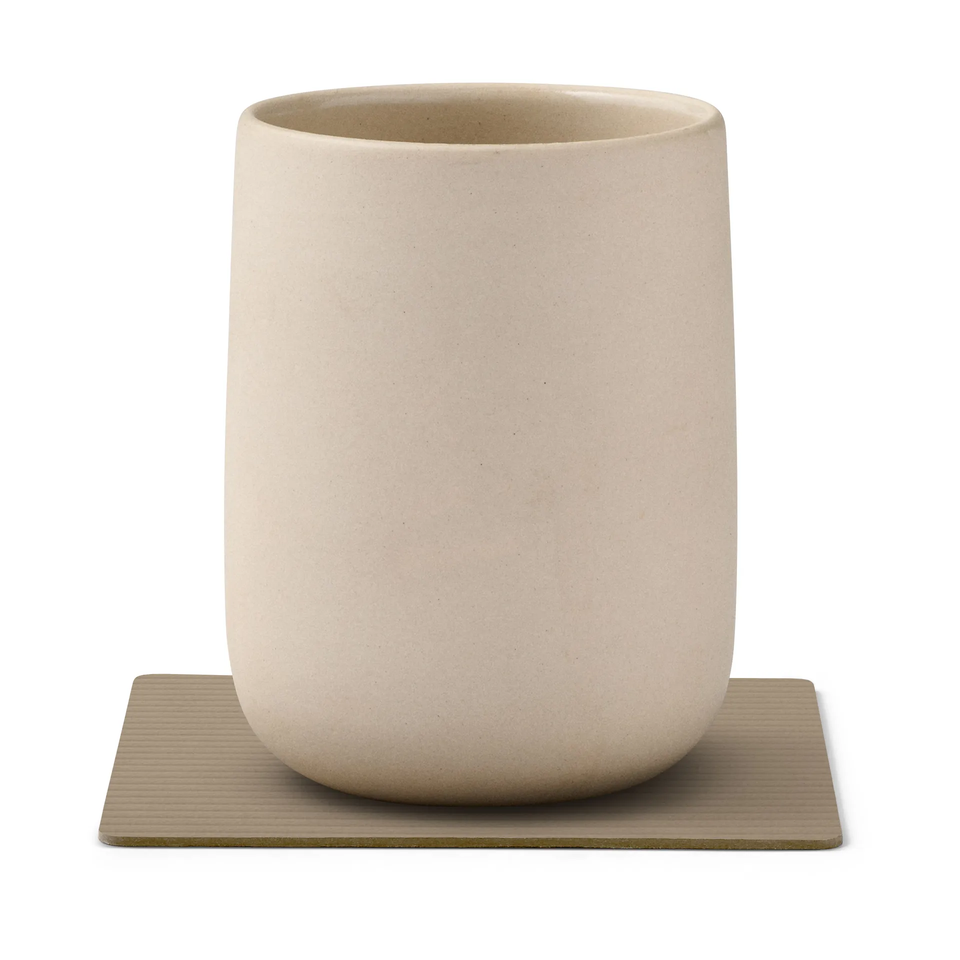 Corduroy coaster square, Clay Brown LIND DNA