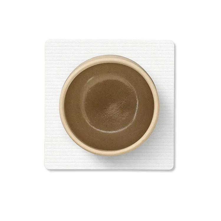 Corduroy coaster square, Pure white LIND DNA