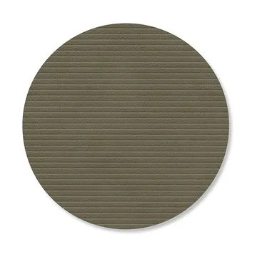 Corduroy coasters - Army green, circle - LIND DNA