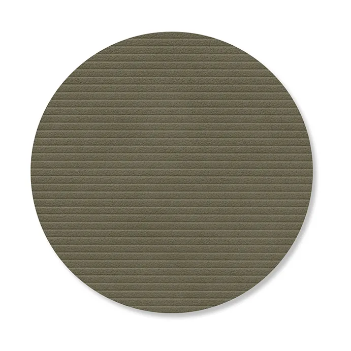 Corduroy coasters - Army green, circle - LIND DNA