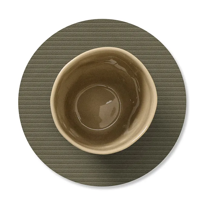 Corduroy coasters, Army green, circle LIND DNA
