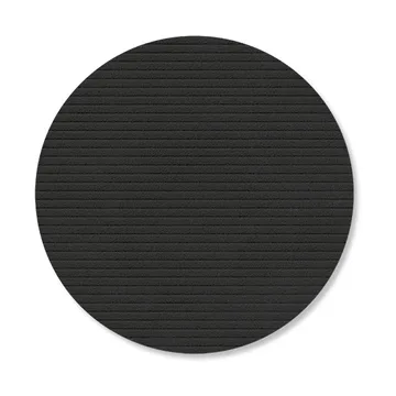 Corduroy coasters - Black ink, circle - LIND DNA