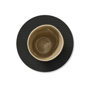 Corduroy coasters - Black ink, circle - LIND DNA