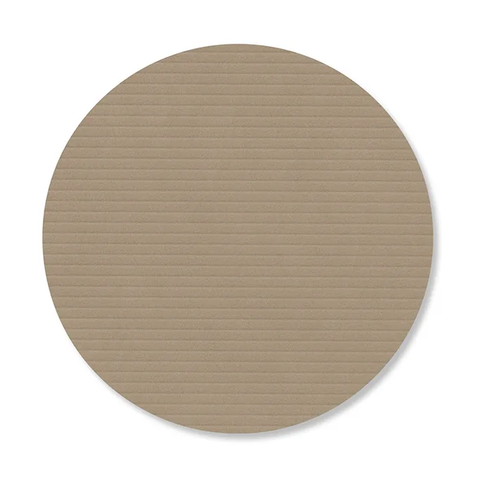Corduroy coasters - Clay brown, circle - LIND DNA
