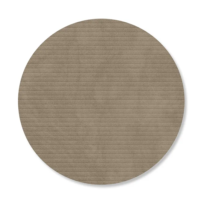 Corduroy coasters, Nomad grey, circle LIND DNA