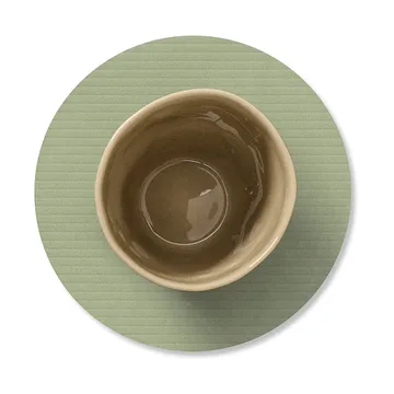 Corduroy coasters - Olive green, circle - LIND DNA
