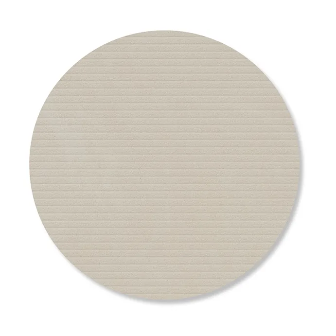 Corduroy coasters, Oyster white, circle LIND DNA
