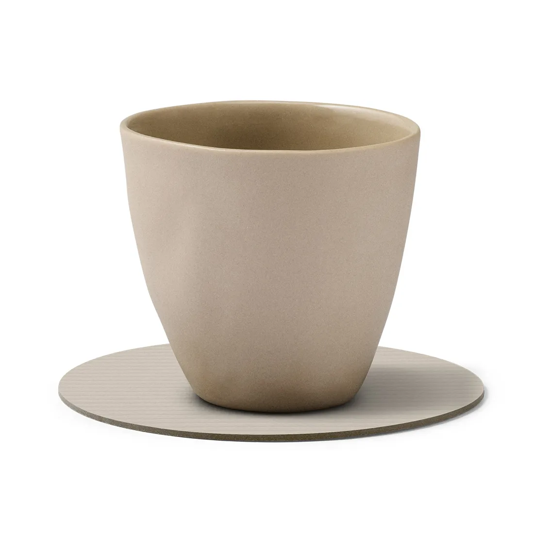 Corduroy coasters, Oyster white, circle LIND DNA