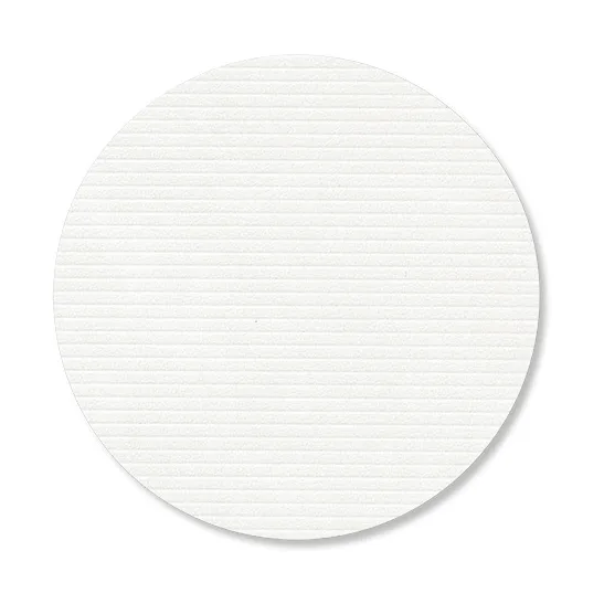 Corduroy coasters, Pure white, circle LIND DNA