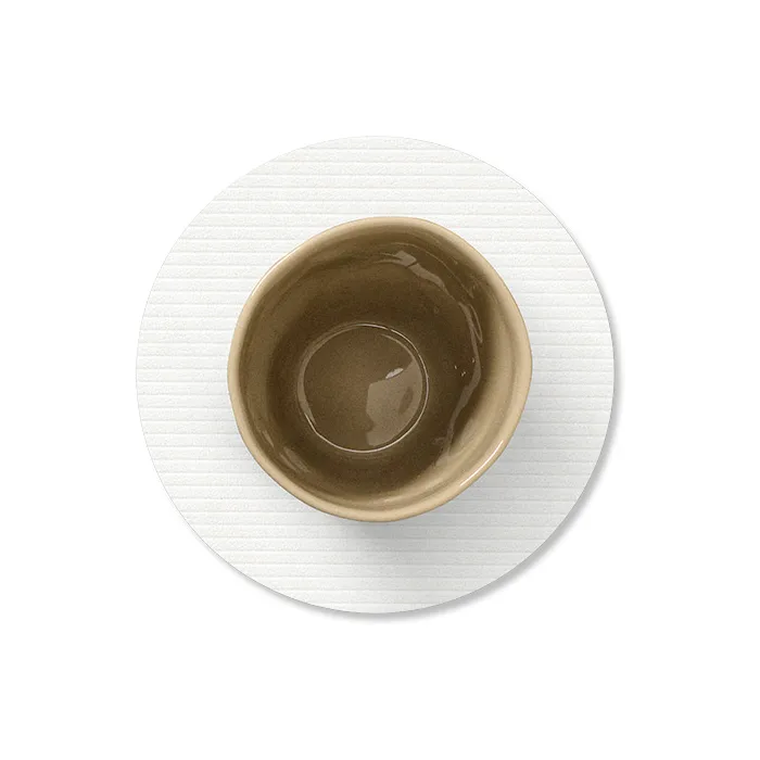 Corduroy coasters, Pure white, circle LIND DNA