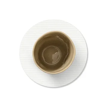 Corduroy coasters - Pure white, circle - LIND DNA