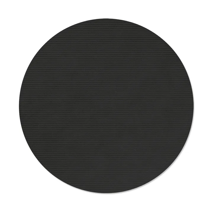 Corduroy placemat - Black ink, circle, L - LIND DNA