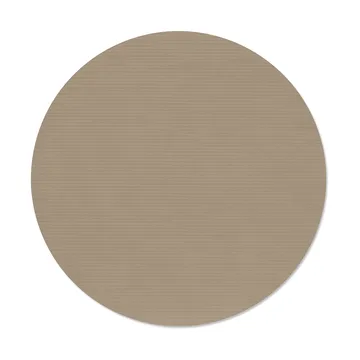 Corduroy placemat - Clay brown, circle, L - LIND DNA