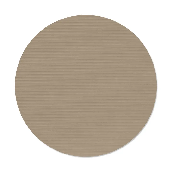 Corduroy placemat - Clay brown, circle, L - LIND DNA